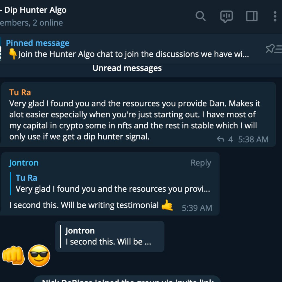 Very glad for the resources Dan. Makes it easy when starting out. I have most my capital in crypto, some in NFTs and the rest in stable coins