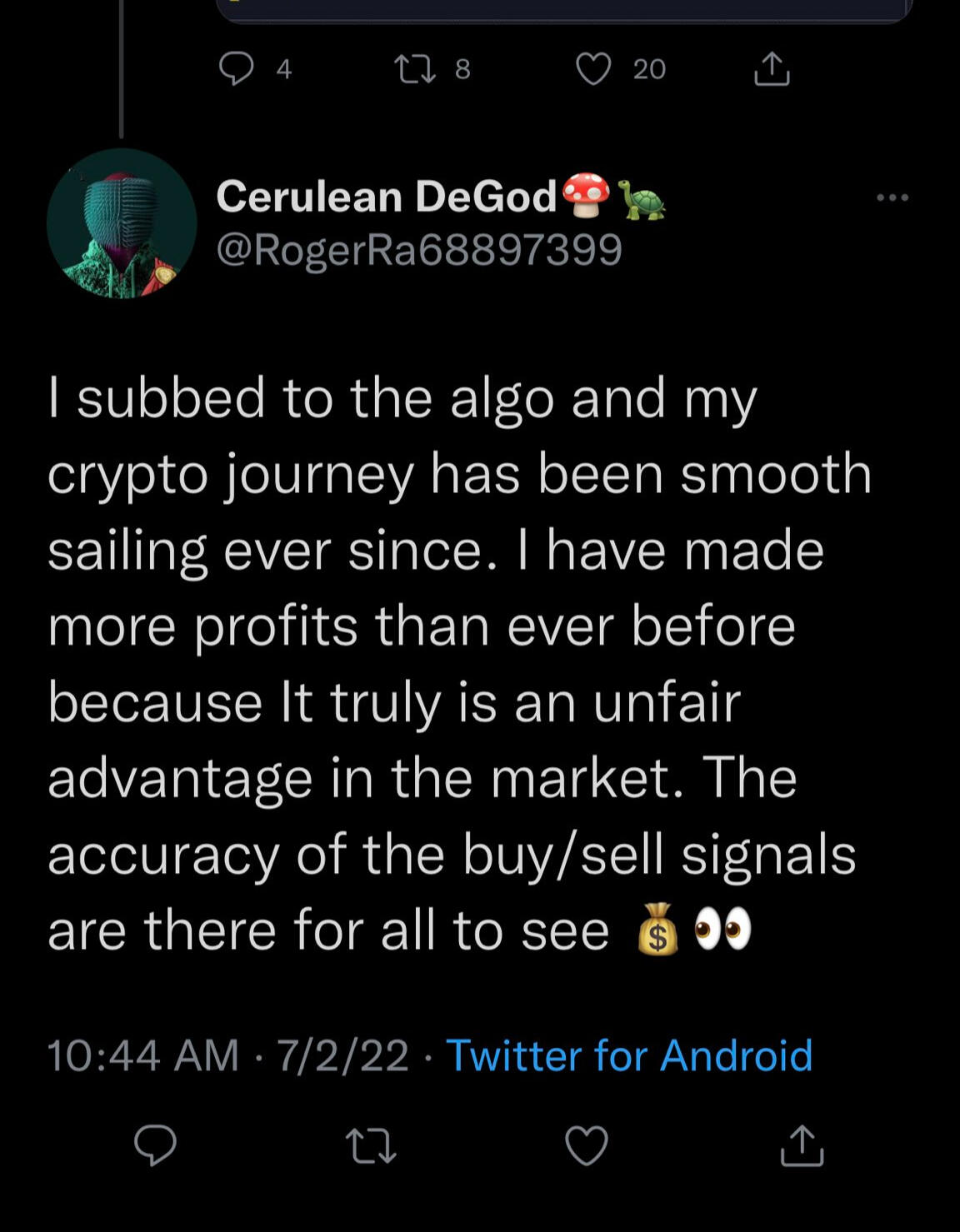 I've made more profits than ever before. The accuracy of the buy and sell signals are there for all to see.